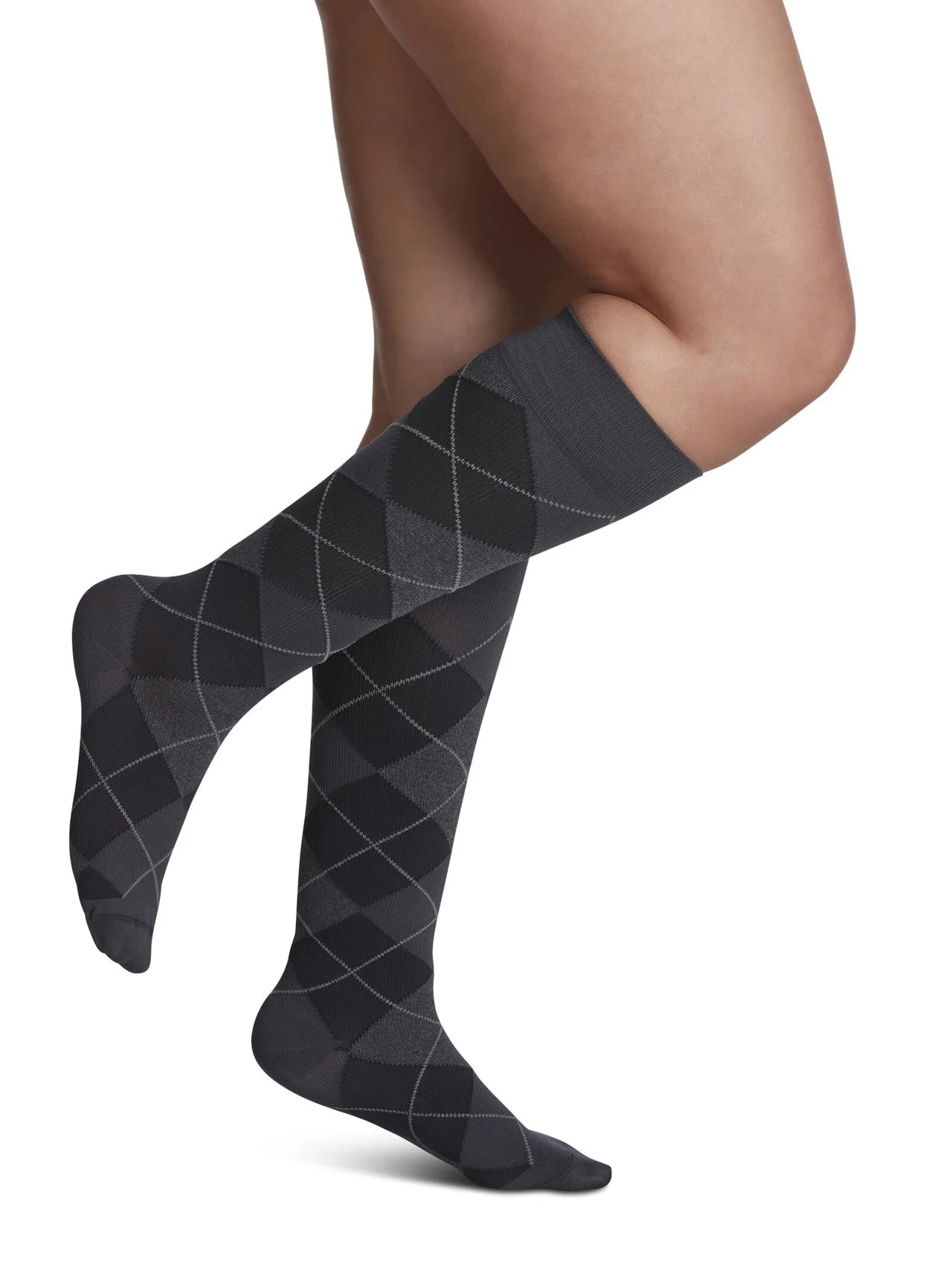 Sigvaris 830 Microfiber Pattern Compression Socks 20-30 mmHg Calf High for Female Closed Toe Pattern 7