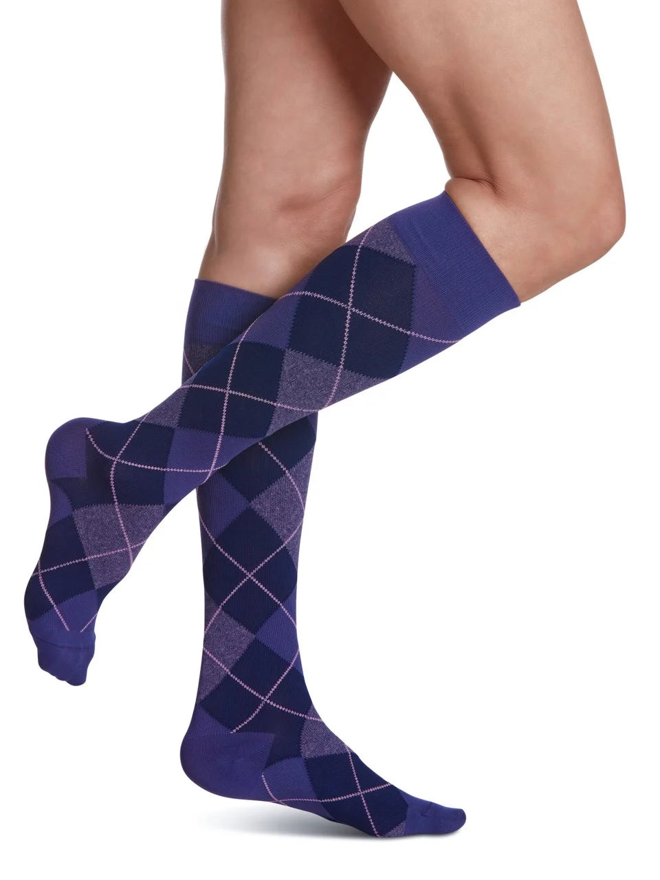 Sigvaris 830 Microfiber Pattern Compression Socks 20-30 mmHg Calf High for Female Closed Toe Pattern 5