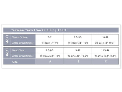 Sigvaris 140 Traveno Compression Socks 15-20 mmHg Calf High For Women Closed Toe size chart