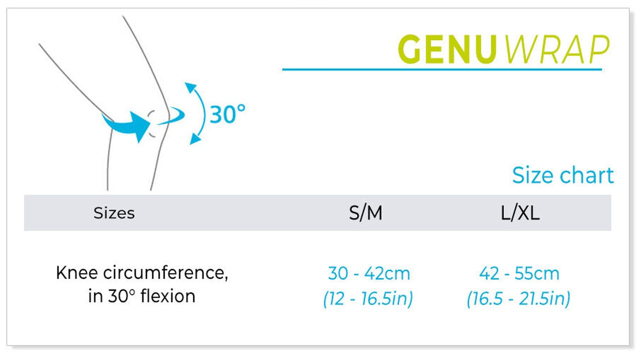 Sigvaris MOBILIS GenuWrap Knee size Chart