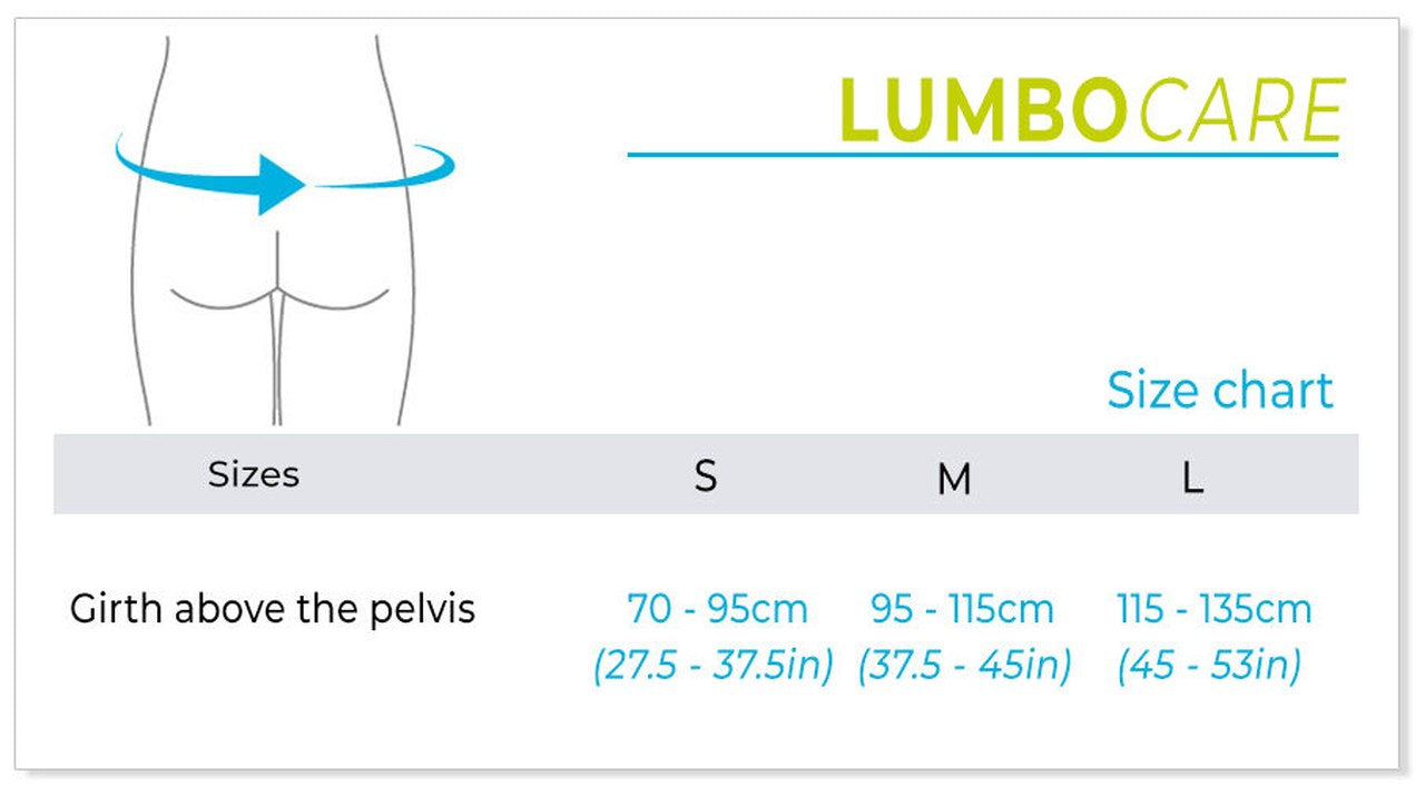 Sigvaris MOBILIS LumboCare Back Support Size Chart