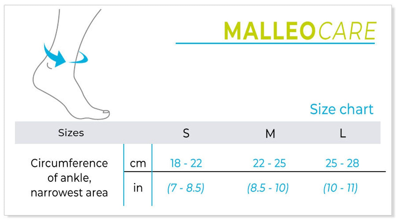 Sigvaris MOBILIS MalleoCare Ankle Brace Size Chart