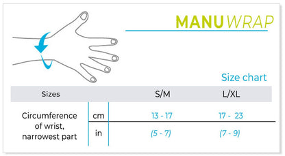 Sigvaris MOBILIS ManuWrap Wrist size chart