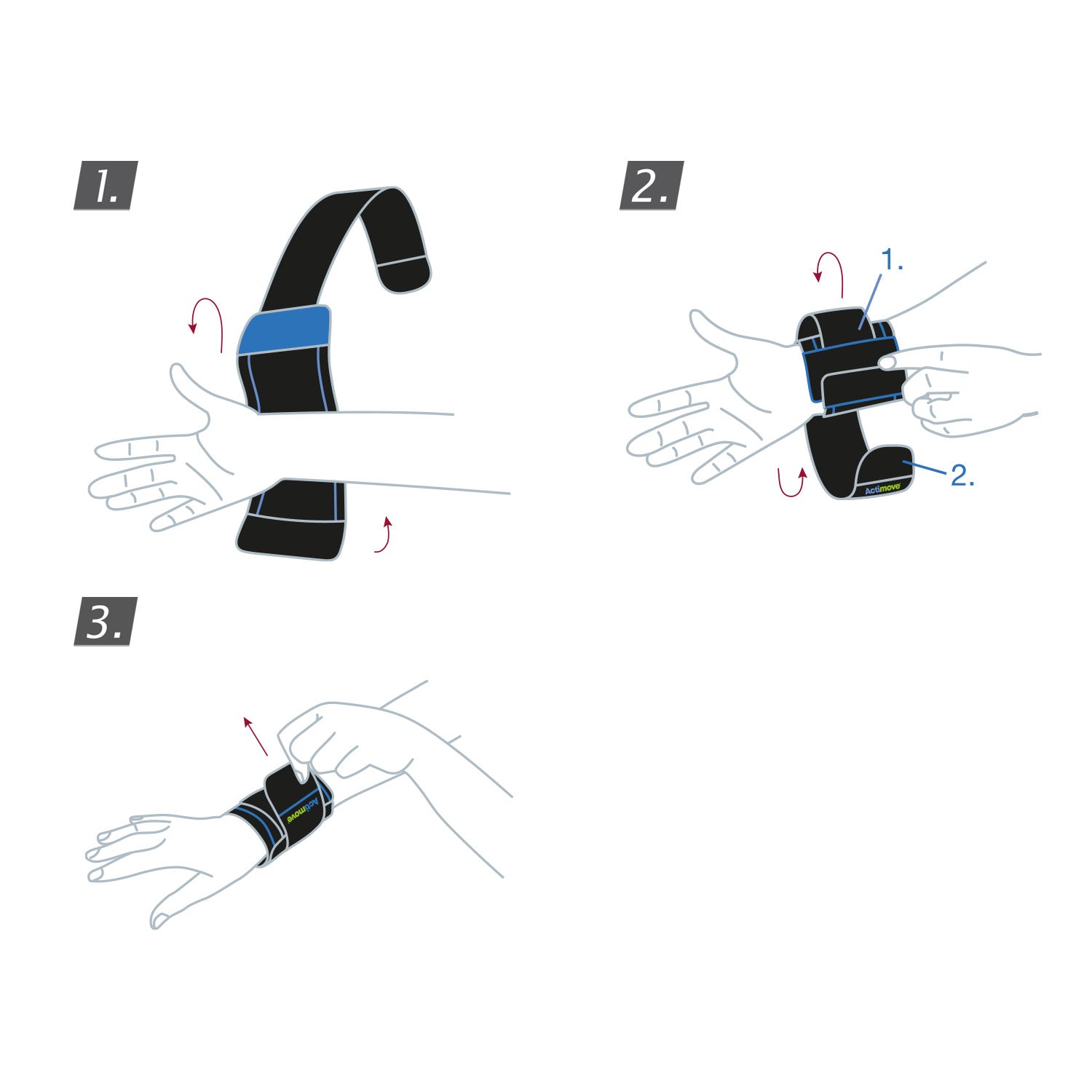 How to Wear Jobst Actimove Sports Edition Wrist Stabilizer Removable Metal Stay Right/Left Hand