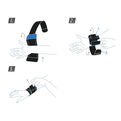 How to Wear Jobst Actimove Sports Edition Wrist Stabilizer Removable Metal Stay Right/Left Hand