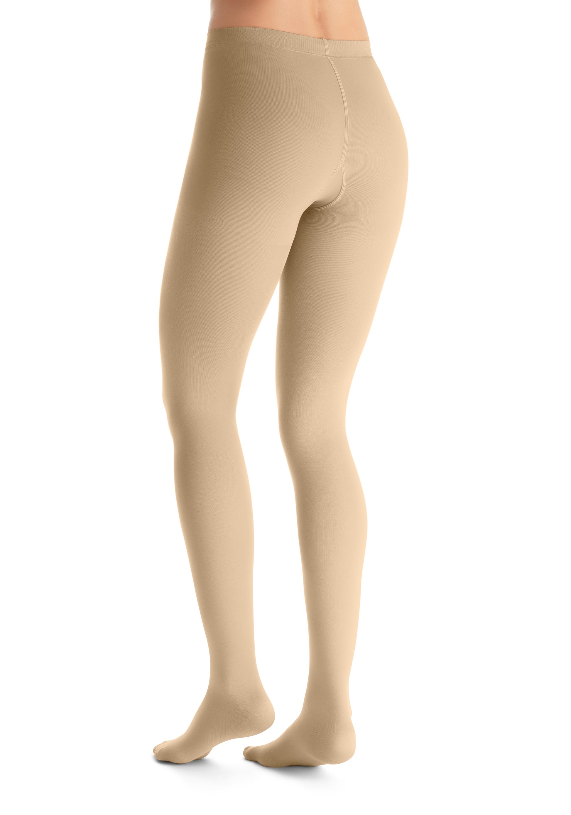 JOBST Opaque Compression Stockings 20-30 mmHg Waist High Closed Toe back view color khakhi