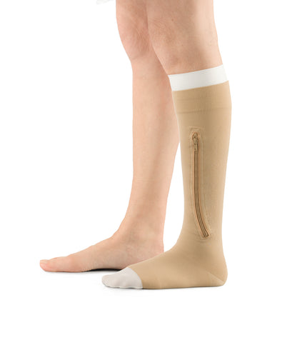 JOBST UlcerCARE 2-Part Compression System with Liners 40+ mmHg Knee High Open Toe With Zipper