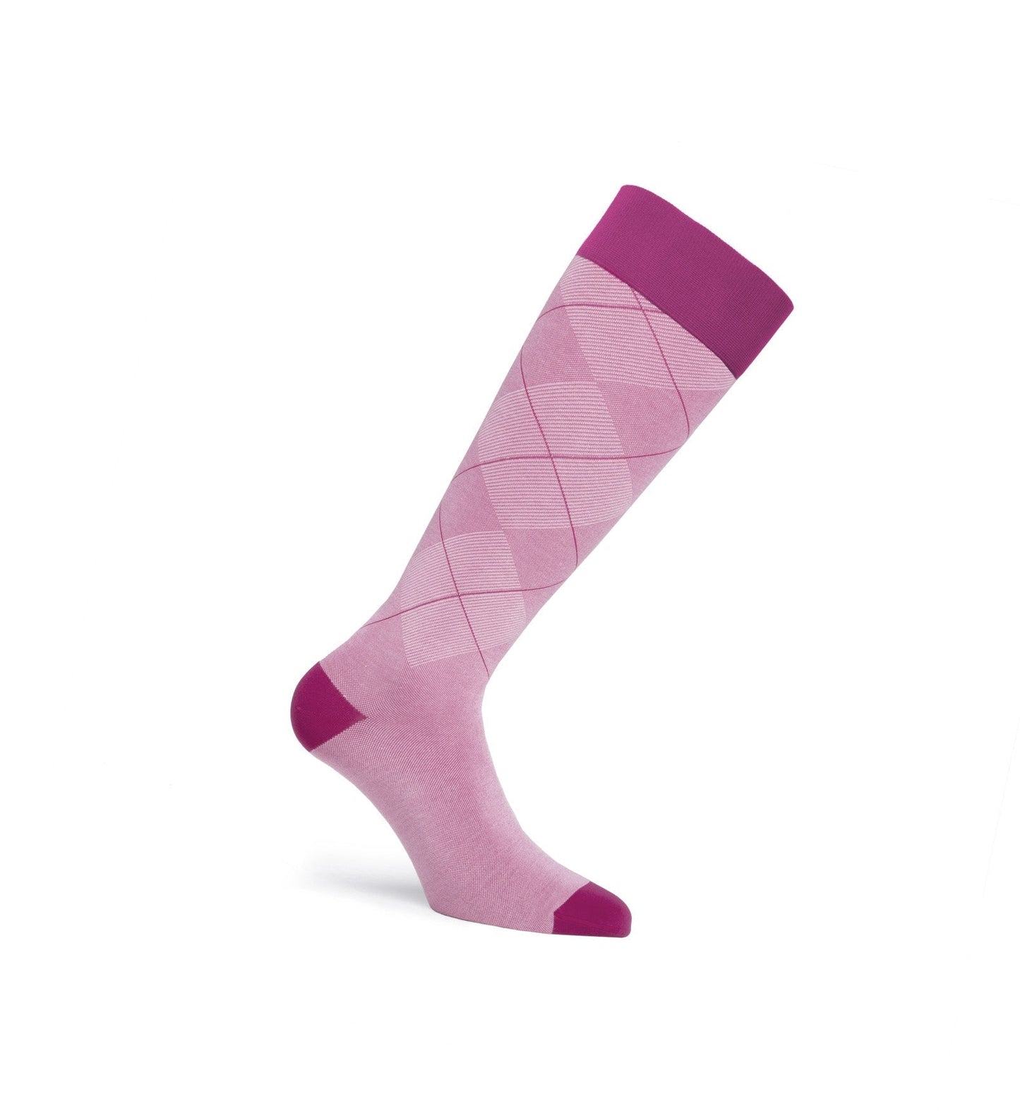 JOBST Casual Pattern Compression Socks 15-20 mmHg, Knee High, Closed Toe Full Calf Long Length color pink 