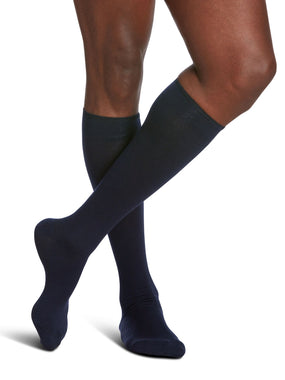 Sigvaris 240 Merino Wool Compression Socks 20-30 mmHg Calf High for Men Closed Toe Color Blue