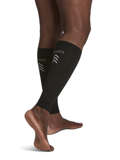 Sigvaris 412 Performance Sleeve 20-30 mmHg Calf High for Unisex Open Toe Color Black