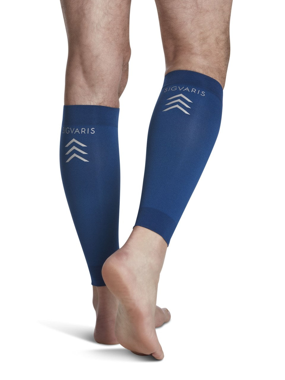 Sigvaris 412 Performance Sleeve 20-30 mmHg Calf High for Unisex Open Toe Color Blue