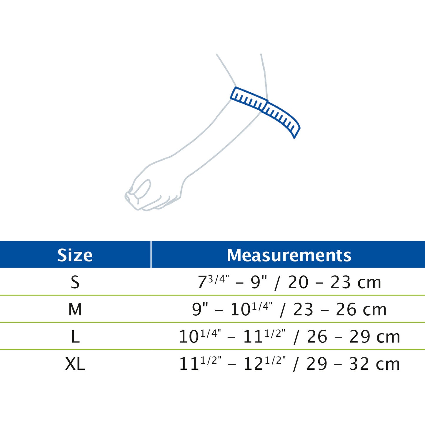 Jobst Actimove Everyday Supports Elbow Support Measurement