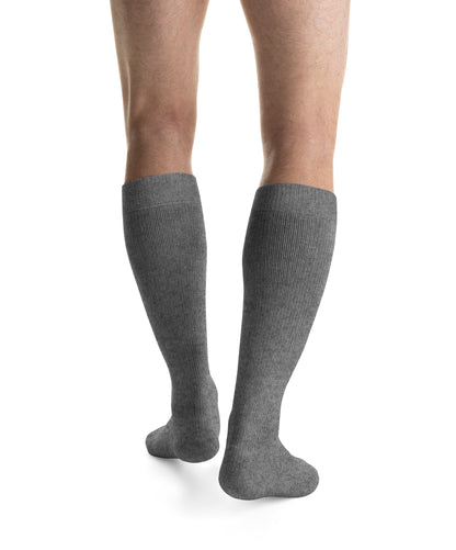 JOBST ActiveWear Compression Socks 15-20 mmHg, Knee High, Closed Toe, Full Calf Gray Color 