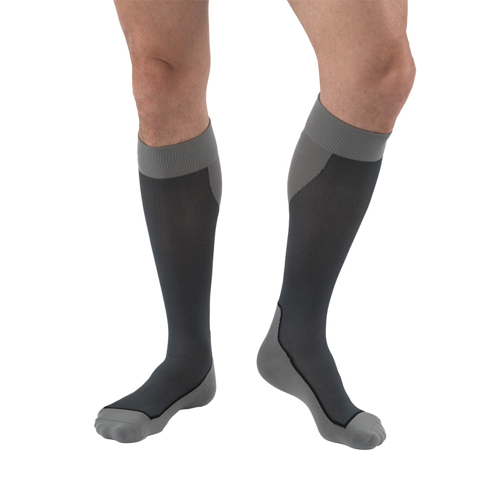 Jobst Sport Compression Socks 20-30 mmHg Knee High Closed Toe Color Gray