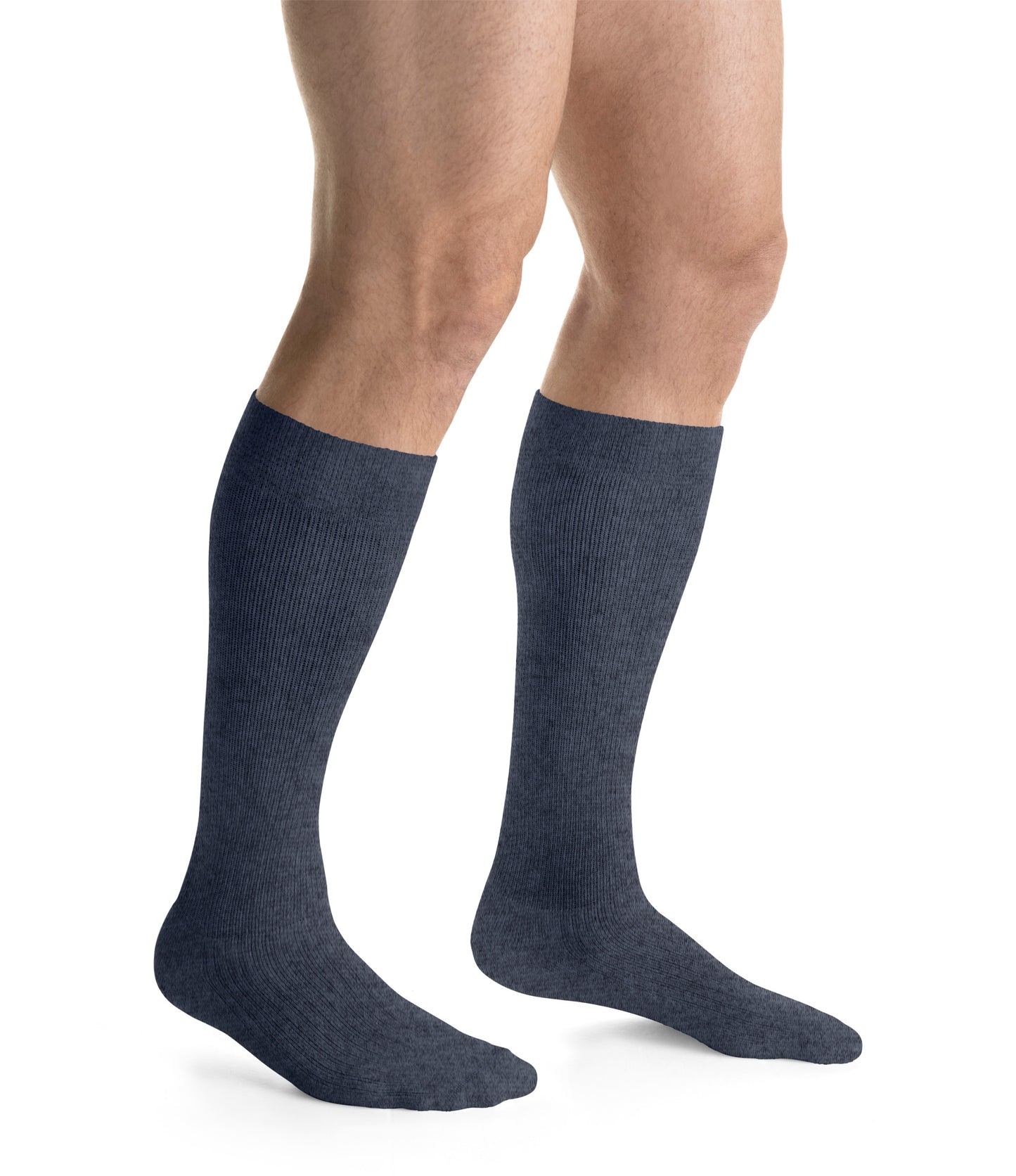 JOBST ActiveWear Compression Socks 15-20 mmHg, Knee High, Closed Toe, Full Calf Blue Color 