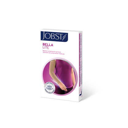 JOBST Bella Lite 20-30 mmHg JOBST® Bella™ Lite Ready-To-Wear Upper Extremity Garments provide gradient compression to assist in the management of mild to moderate lymphedema and other edemas. Garments are lightweight, attractive, and comfortable. Additionally, they are available in a wide range of sizes that were determinded after utilizing data from thousands of patients' arms and hands to ensure a proper fit for almost every patient.