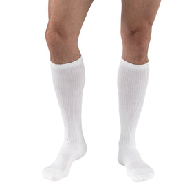 JOBST Athletic Compression Stockings 8-15 mmHg Knee High Closed Toe White Color 