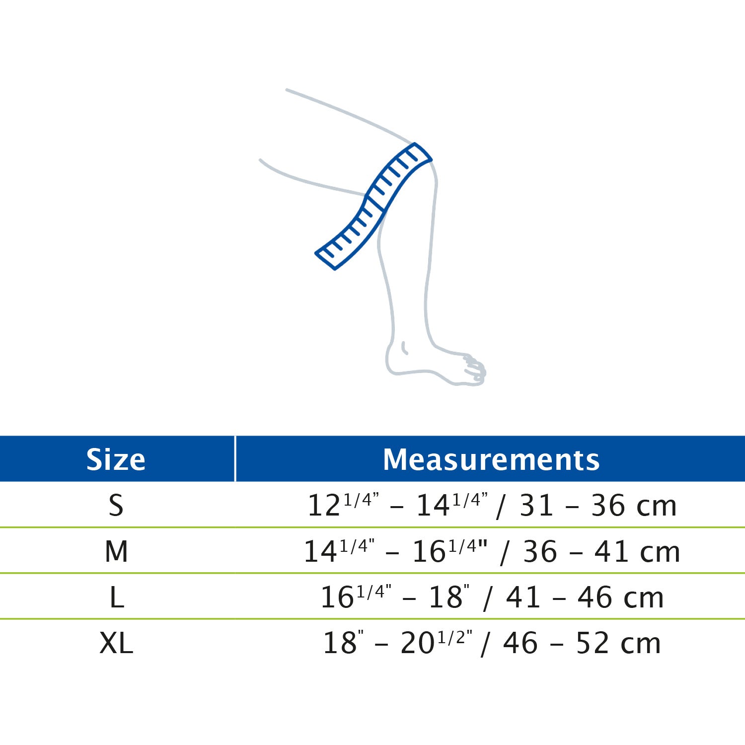 JOBST Actimove Everyday Supports Knee Support Closed Patella Measurement